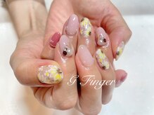 ジーフィンガー 大井町店(G Finger)/大人ピンクの向日葵ネイル♪