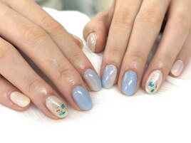 【森】グラデーション ネイル