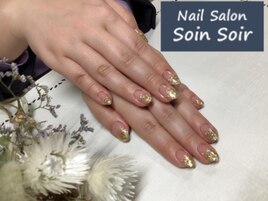 ゴールドでラメグラデーション♪