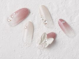 蝶々グラデーションネイル