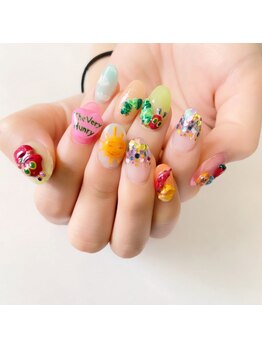 はらぺこあおむしネイル♪