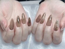 ジュリネイルスタジオ(Julli Nail Studio)/マーブル、キラキラネイル
