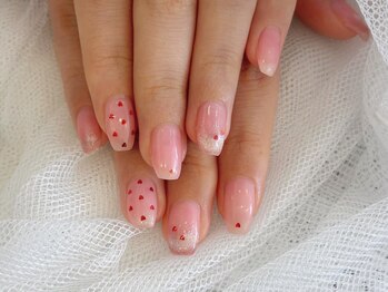 バレンタインネイル