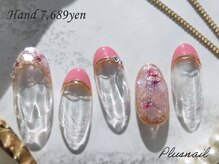 プラスネイル 武蔵小杉店(PLUS NAIL)/(3386)キラキラ☆彡押し花ネイル