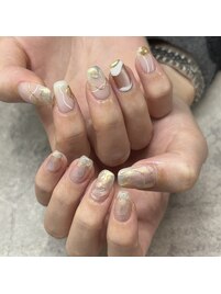 2024冬ネイル【アシメネイル】