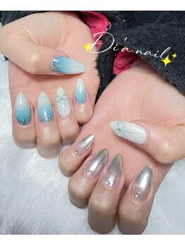 ディアネイルサロン 池袋(Di’a)/持ち込み/グラデーション/リボン