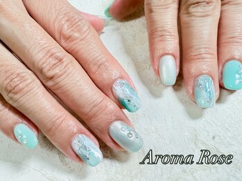 アロマローズ(Aroma Rose)/上品インクジェルネイル　