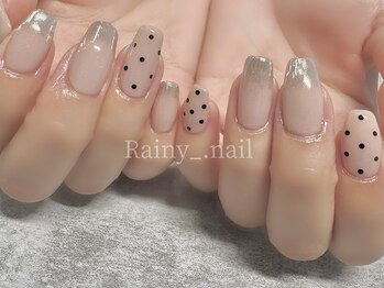 ワンカラー×ドット×シルバー