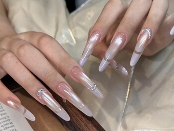 エムズ ネイルサロン(M2)の写真/【チップ長さだしワンカラー￥6980】長さだしも通いやすい価格♪チップ1本~対応可能★深爪や亀裂の補強も◎