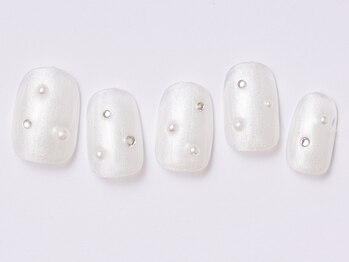 アイ ネイルズ 天神店(I nails)/ホワイトパール ¥7000