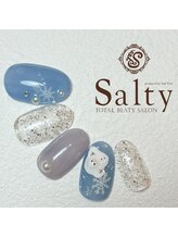 ネイルアンドアイラッシュサロン ソルティ 寺田町(salty)/雪だるまネイル