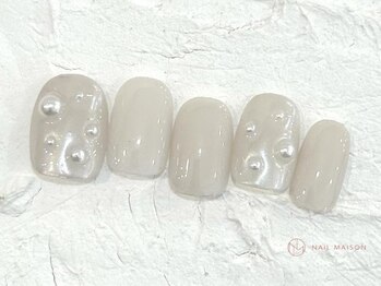 ネイルメゾン 池袋店(NAIL MAISON)/シンプルパール¥5800