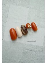 ユメミネイルズ(yumemi.nails)/煉瓦オレンジネイル