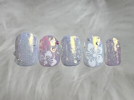 ハイビスカスネイル¥6500