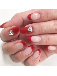赤フレンチネイル￥7980