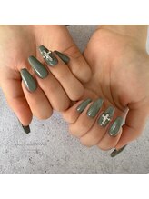 リアンスネイル ヴィヴィッド 岡山店(LianS nail ViViD)/ワンカラー＋パーツ