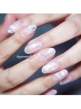 たゆ ネイル(たゆnail)/パールホワイト冬ネイル