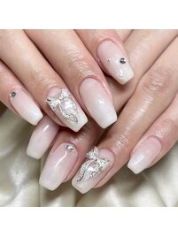 綺麗め★白ネイル