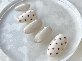 バレンタインネイル