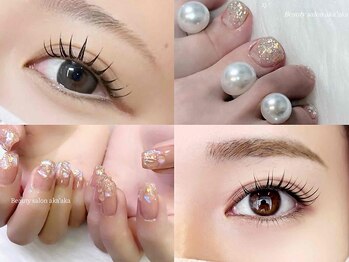 アカアカ(Beauty Salon aka'aka)の写真/電話予約限定【ネイル×まつ毛パーマorエクステ】が大人気！ハイセンス＆感動の仕上がりでリピーター多数★