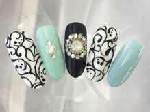 ラリュールネイル(L'Allure nail)/ペイズリーアートネイル￥8200