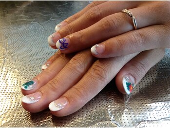 オーロラ(AurorA)/南国フラワー＆リーフペイント