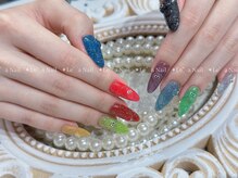 レアネイル 渋谷店(Le’a nail)/カラフルフラッシュネイル