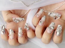 プティ アイビューティ 京橋店(peTiT eyebeauty)/ガラスフレンチ　リボン