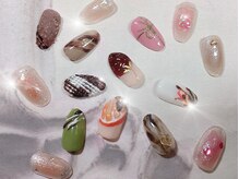 ハッピービューティー(Happy Beauty)/バレンタインアートチークネイル