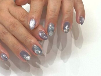 ニュアンスネイル/冬デザイン