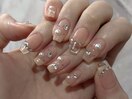 クリアベージュパールネイル