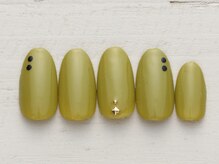 ネイルミックス 志木店(Nail Mix)/ワンカラー×ドット　4990円