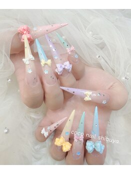 CoCo Nail【ココネイル】渋谷《長さ出し専門店/つけ放題/持ち込み》/