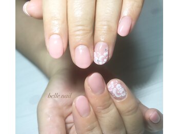 オフィス　ピンクローズネイル