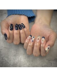 2024冬ネイル【アシメネイル】