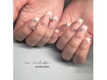 フレンチネイル×ビジュー☆