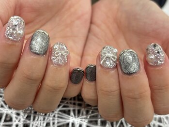 〇y2kリボンネイル