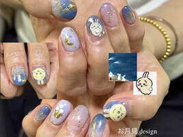 お月見ちいかわネイル