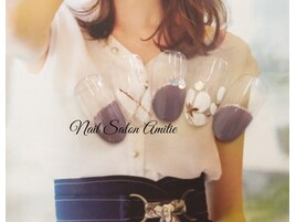 お花アレンジ柄大人可愛いネイル