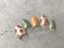 エストリブレ(estLivre)/カウ柄逆フレンチ