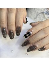 ララアンジュ(LaLa-Ange)/ブラックフラッシュネイル