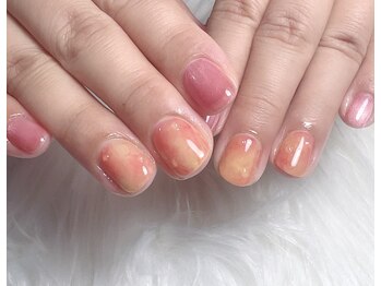 ケーネイル(K.nail)/季節を感じる桃ネイル