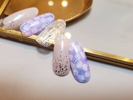 6月【紫陽花ネイル4種　¥8980】