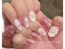 フラワーネイル/埋め込み桜ホロ