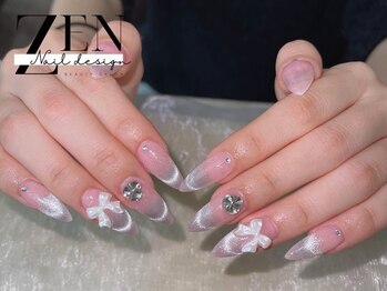 ゼン ネイル デザイン 池袋(ZEN NAIL DESIGN)/長さだしやり放題×つけ放題