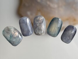 うるうる透明ニュアンス海ネイル