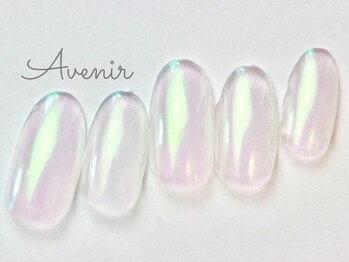 アヴィニール 表参道(Avenir)/うるちゅるオーロラミラーネイル