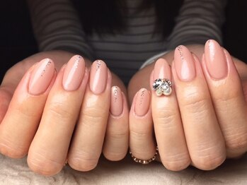 ネイルサロン エルオーケー(L.O.K)/ワンカラー&D180+ラメしずく