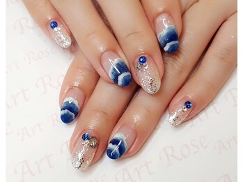 ネイルサロンアンドネイルスクールアートローズ 町田店(Art Rose)/波ネイル
