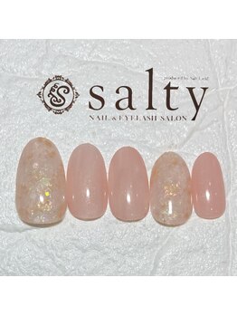 ネイルアンドアイラッシュサロン ソルティ 寺田町(salty)/ラメホログラムネイル